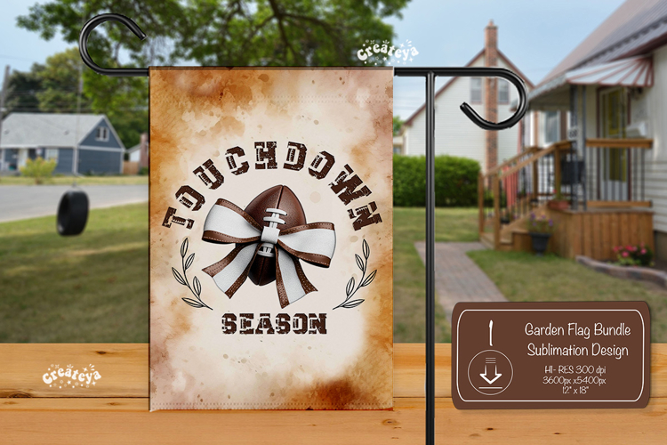 Football Garden Flag PNG American Football Yard Sign design