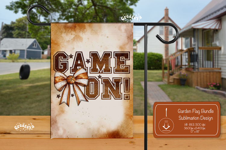 Basketball Garden Flag PNG Basketball Game on Yard Sign