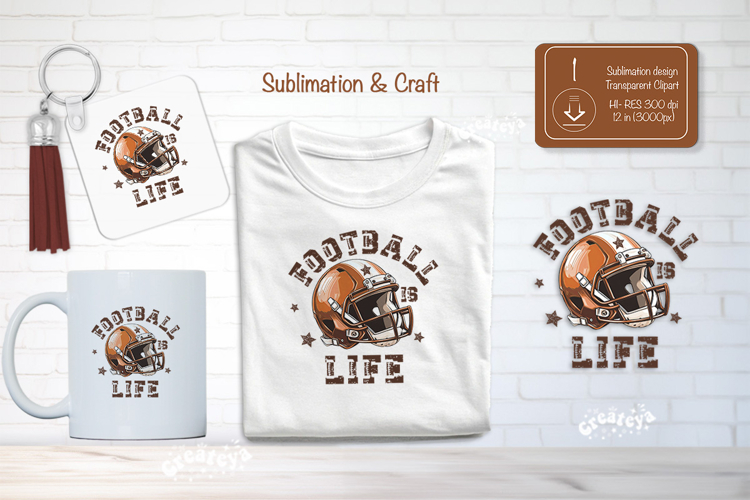 Football Sublimation Clipart Retro Football quote png