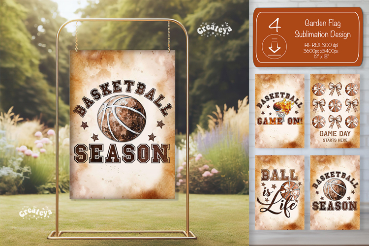 Basketball Garden Flag PNG Basketball Game Quote Yard Sign