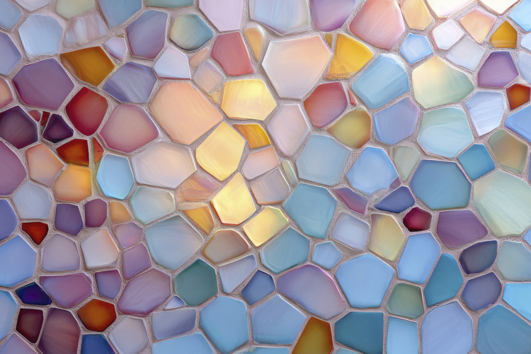 Vibrant Multicolored Mosaic Pattern Background Wallpaper