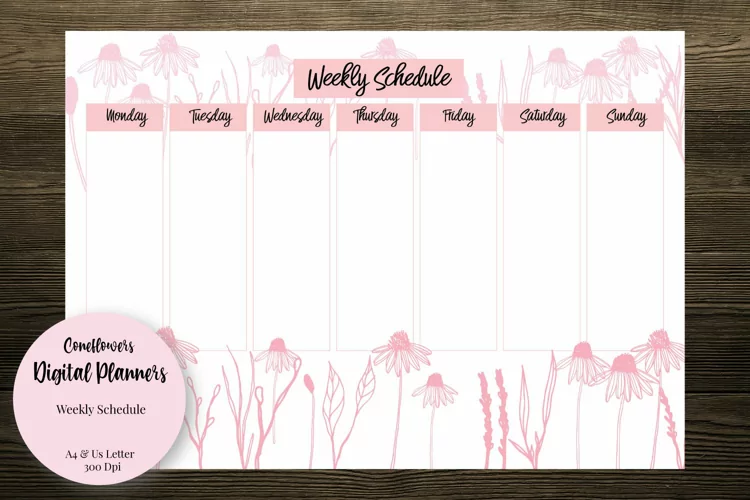 Coneflowers Weekly Schedule