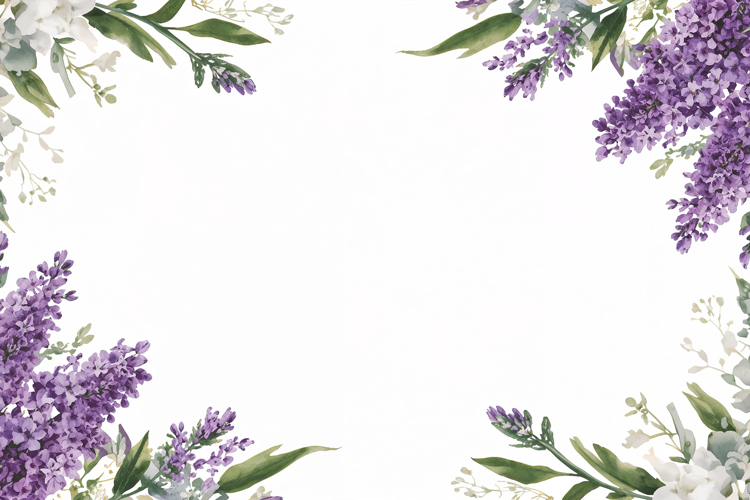 Watercolor Lavender Floral Background