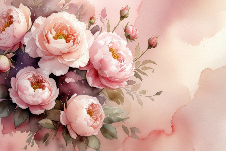 Watercolor Floral Background Wallpaper