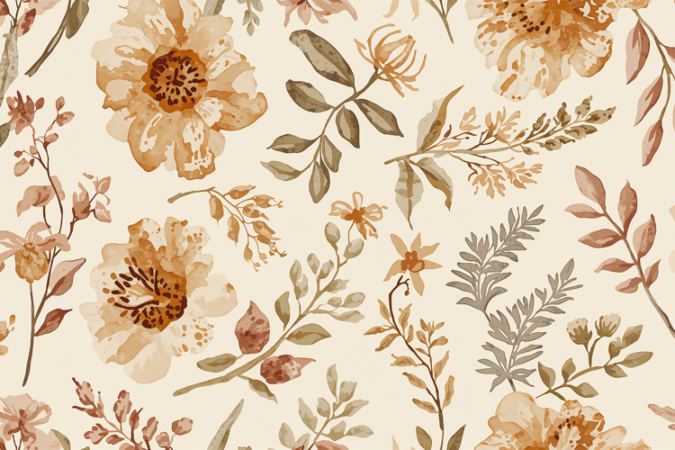 Watercolor Floral Background Wallpaper