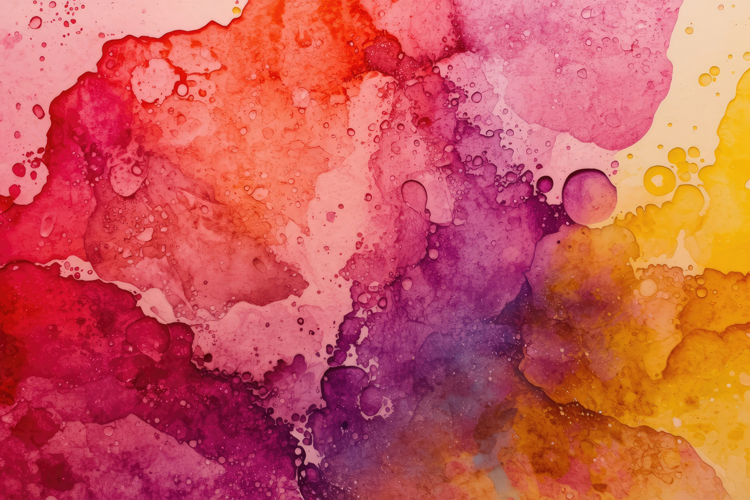 Red Orange Watercolor Background