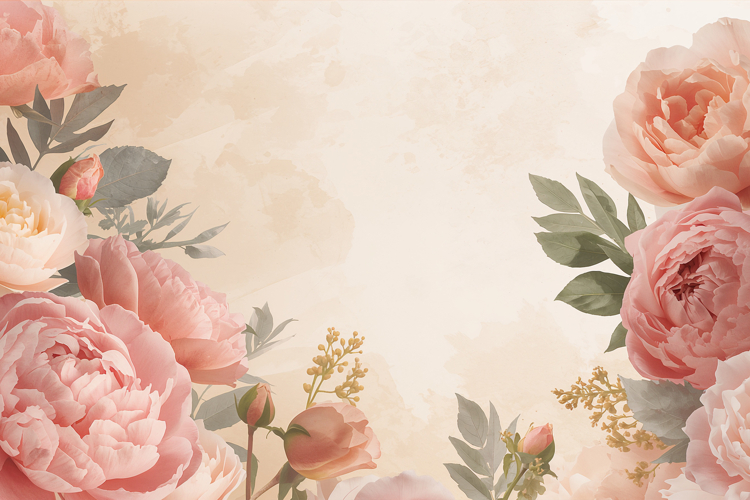 Pink Watercolor Floral Background