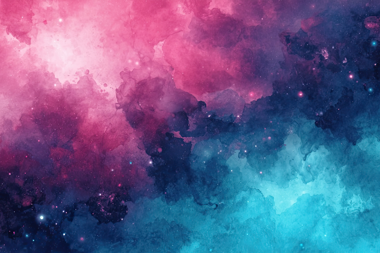 Watercolor Pink Teal Background