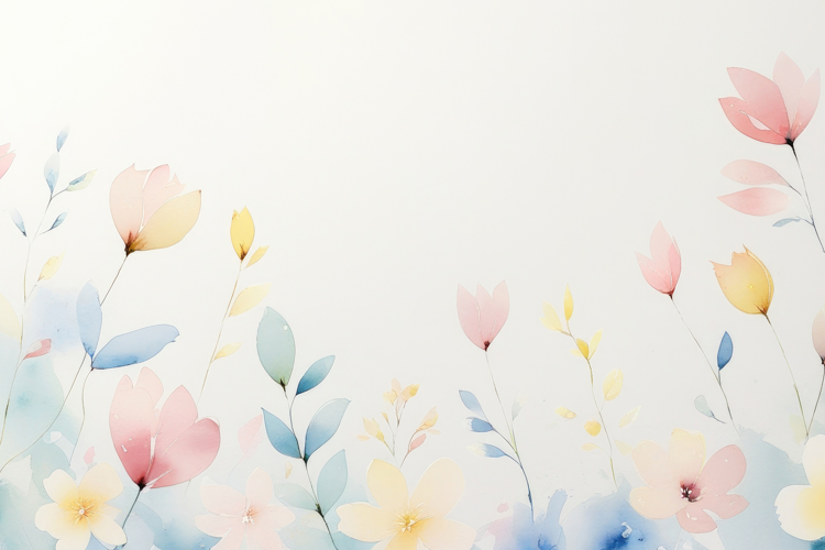 Watercolor Floral Background Wallpaper