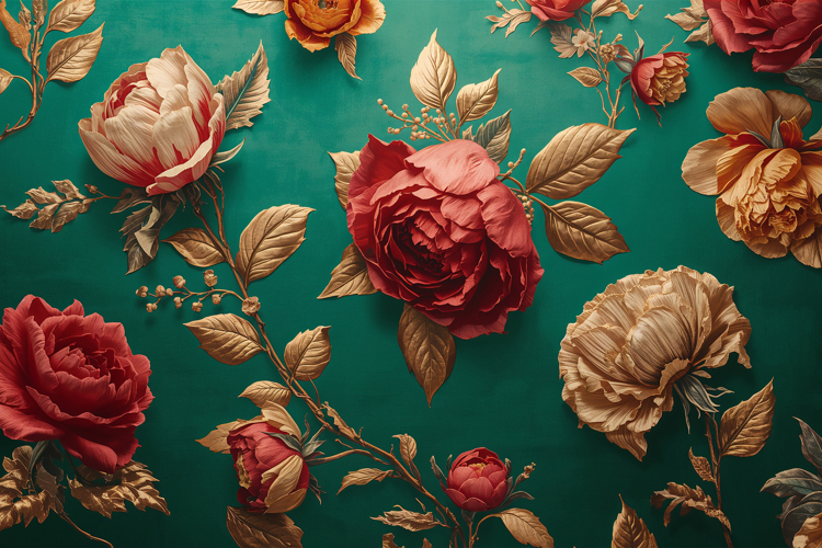 Rose And Gold Background Wallpaper example image 1