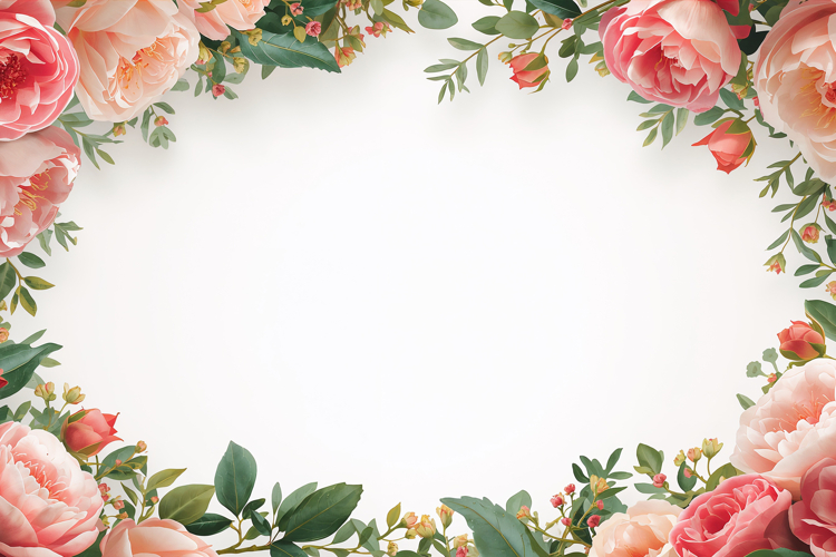 Red Watercolor Floral Background