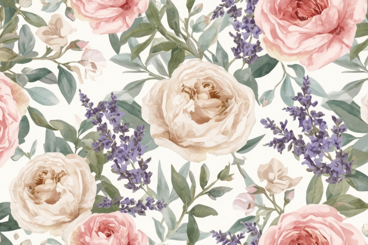 Soft Watercolor Floral Background