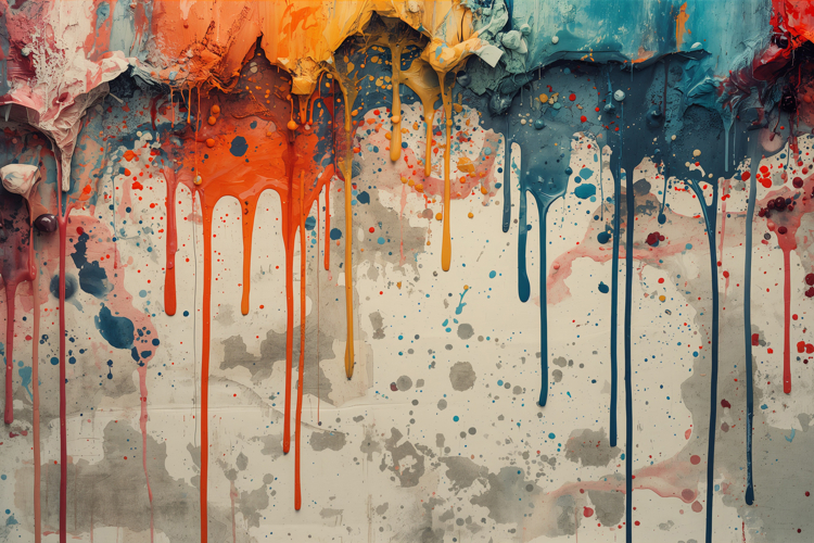 Paint Drip Wall Background Wallpaper example image 1