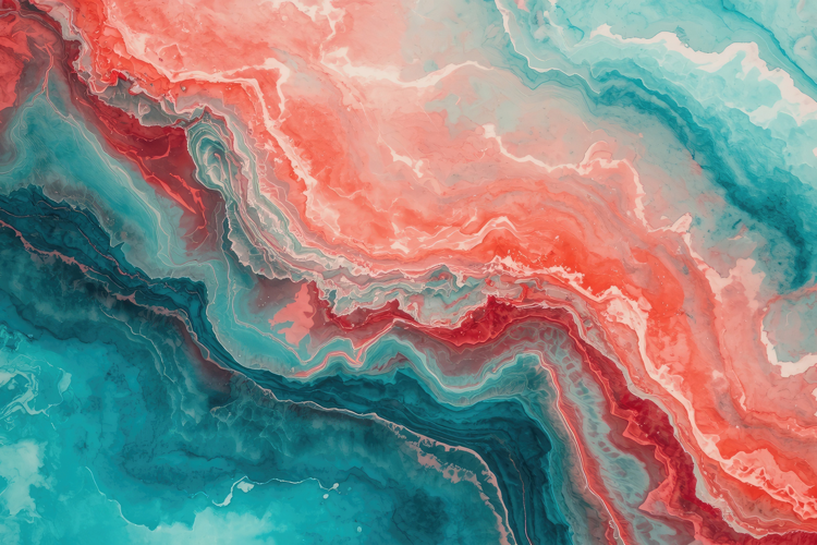 Orange Teal Watercolor Background