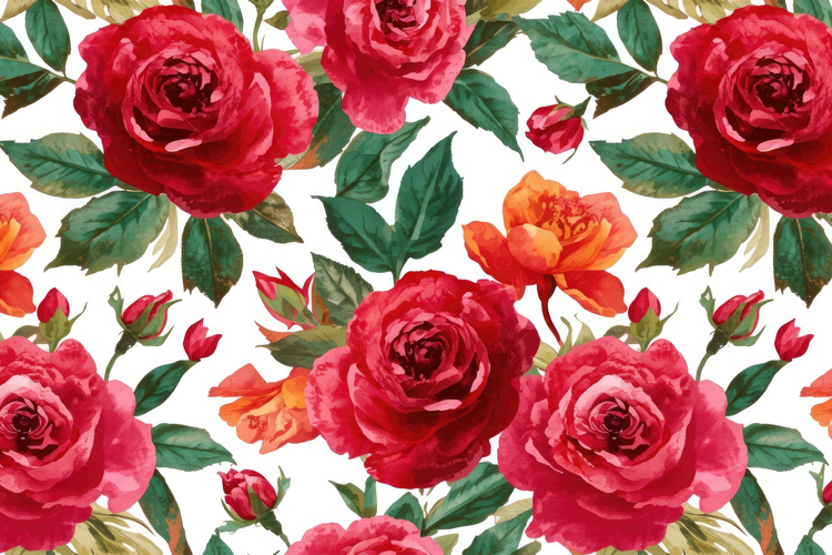 Watercolor Rose Floral Background