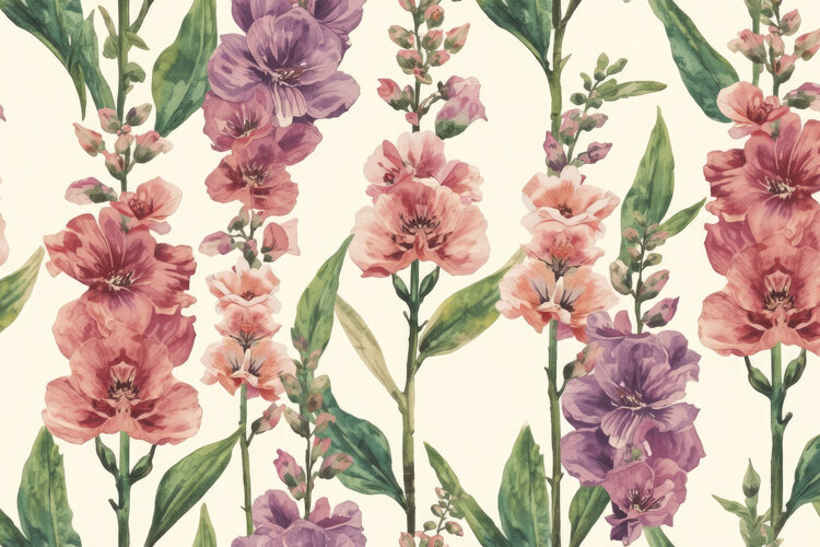 Watercolor Flowers Background example image 1