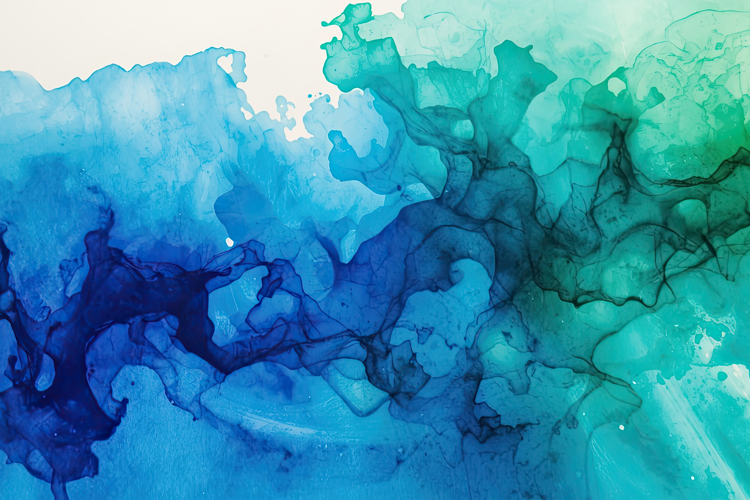 Green Blue Watercolor Background