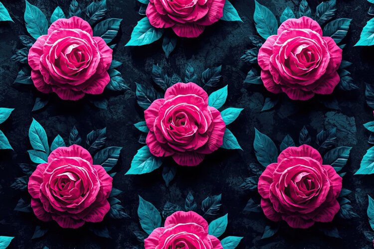 Pink Rose Flowers Background example image 1