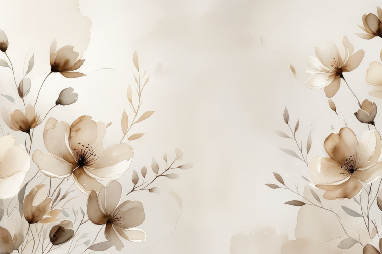 Watercolor Floral Background Wallpaper