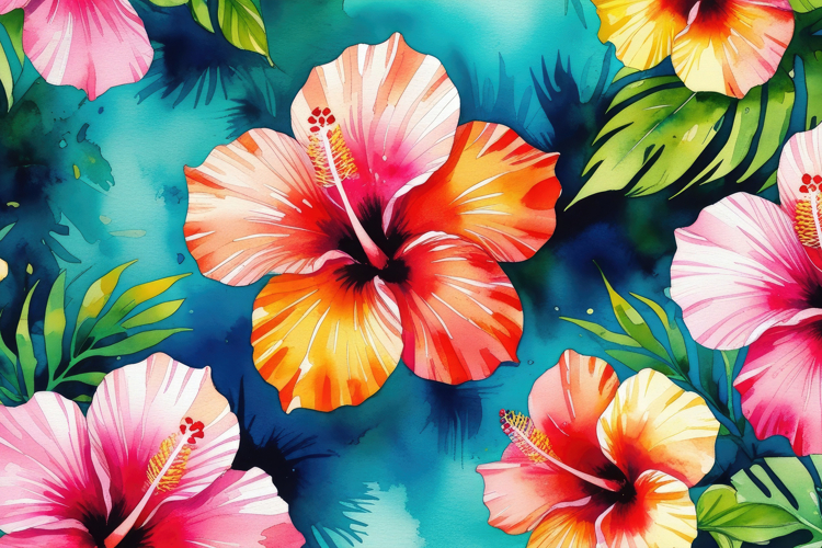 Watercolor Floral Background Wallpaper