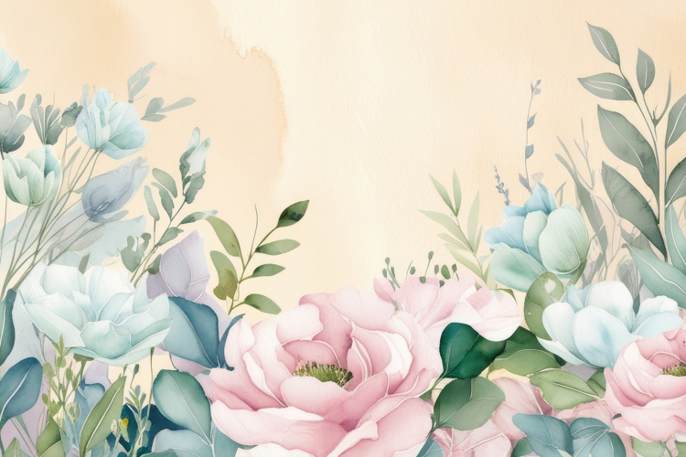 Watercolor Floral Background Wallpaper