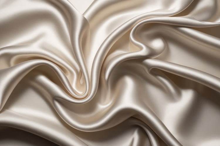 Luxurious Cream Silk Fabric Background Wallpaper