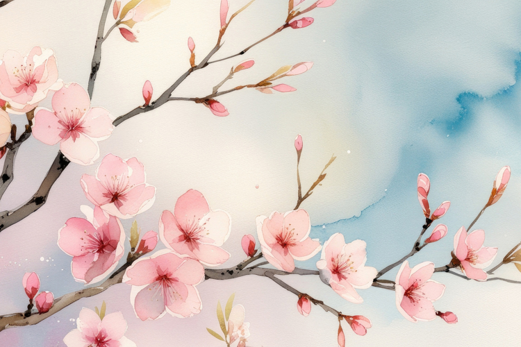 Watercolor Floral Background Wallpaper