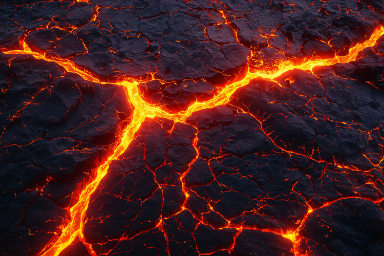 Lava Crack Abstract Texture Background Wallpaper example image 1