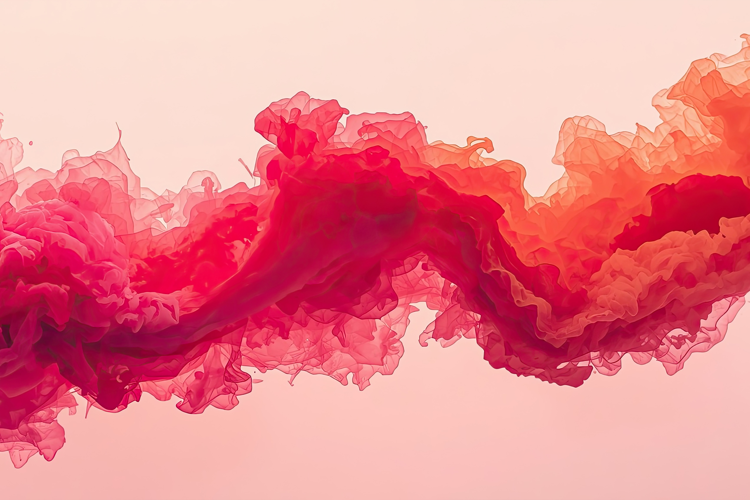 Red Watercolor Wave Background