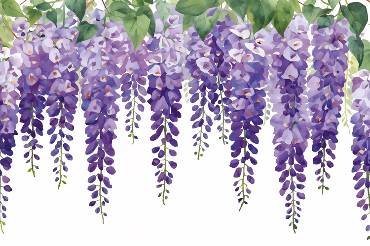 Lavender Watercolor Floral Background example image 1