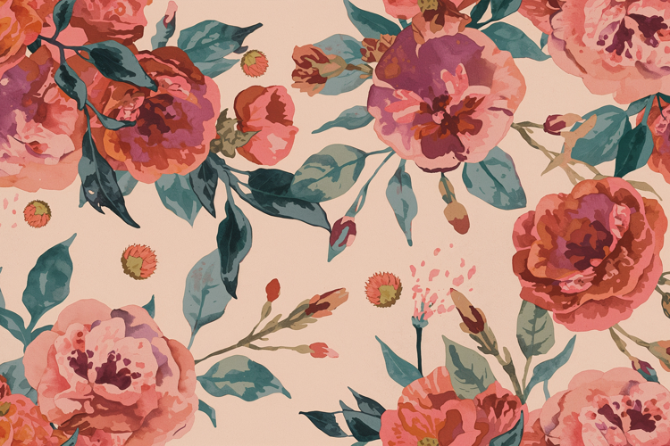 Watercolor Floral Background Wallpaper
