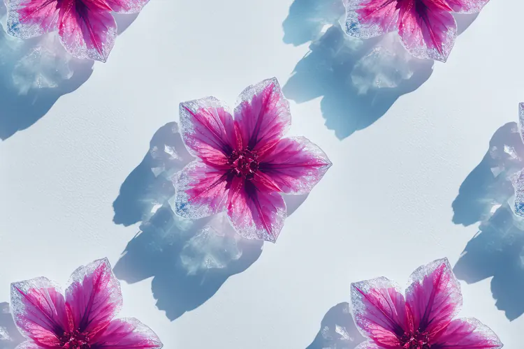 Magenta and Pink Translucent Flower Background
