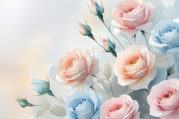 Watercolor Floral Background Wallpaper