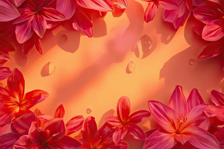 Vibrant Floral Frame Background