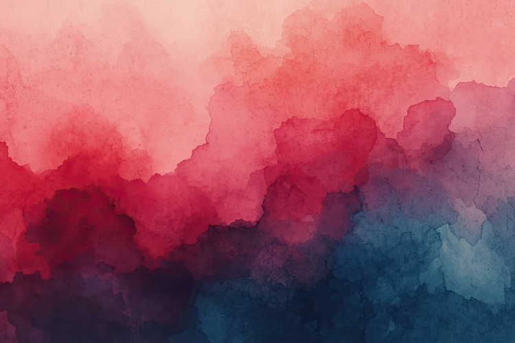 Watercolor Dark Blue And Red Background