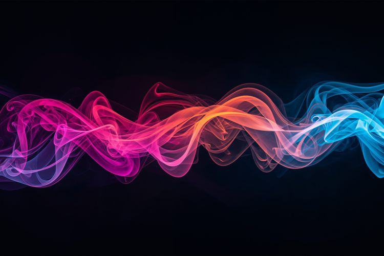 Neon Wave Abstract Background Wallpaper example image 1