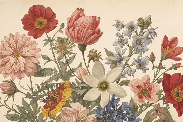 Vintage Floral Background Wallpaper example image 1