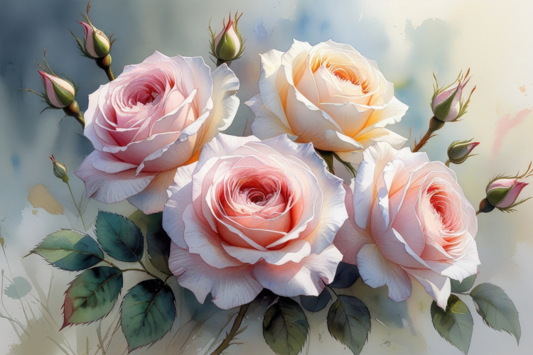 Watercolor Floral Background Wallpaper
