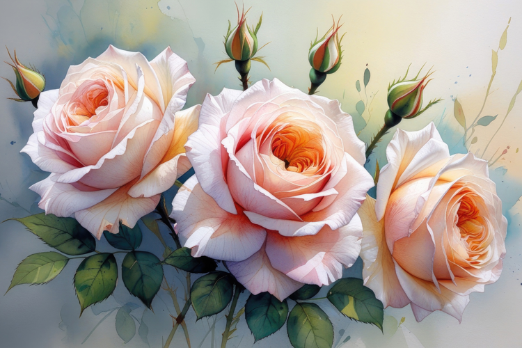 Watercolor Floral Background Wallpaper
