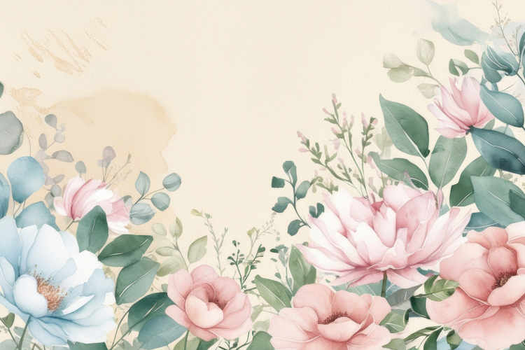 Watercolor Floral Background Wallpaper