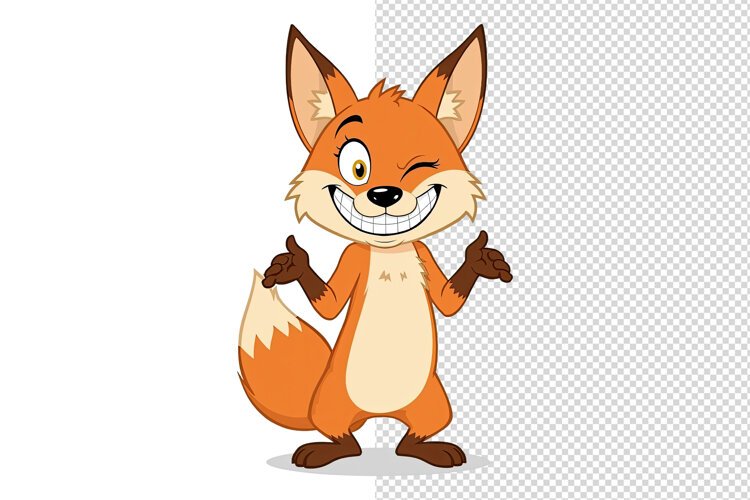 Funny Fox PNG Clipart example image 1