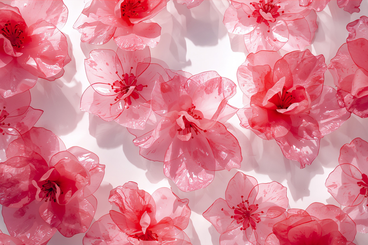 Crystal Pink Floral Background Wallpaper example image 1