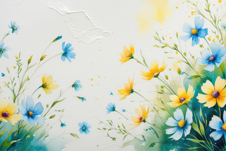 Watercolor Floral Background Wallpaper