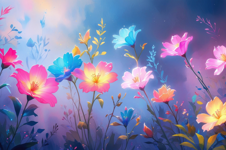 Colorful Floral Background Wallpaper