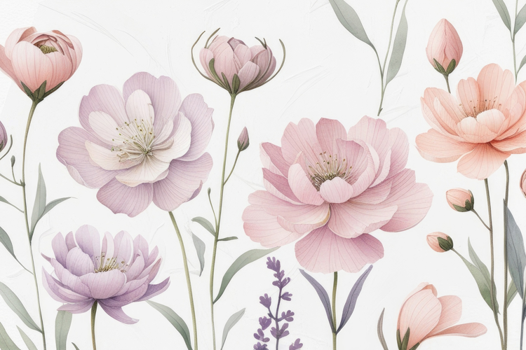 Watercolor Floral Background Wallpaper