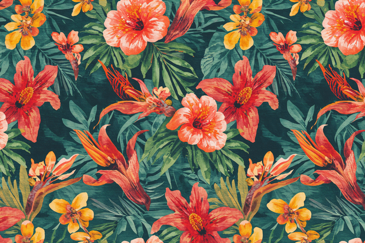 Handmade Watercolor Floral Background Wallpaper example image 1