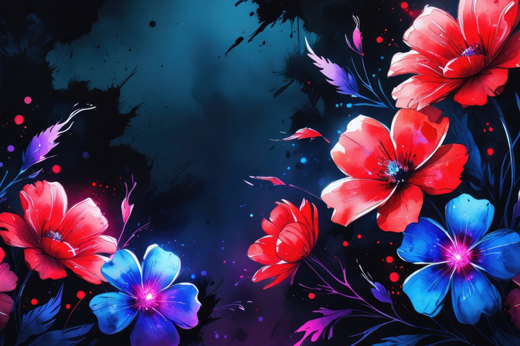 Watercolor Floral Background Wallpaper