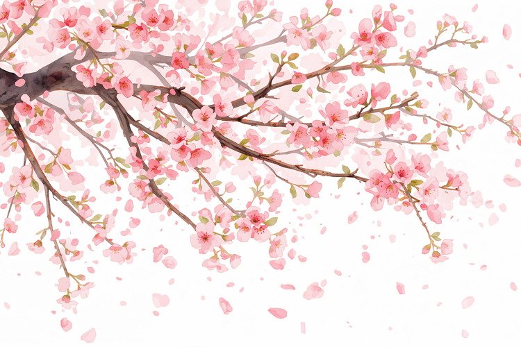 Soft Pink Watercolor Floral Background example image 1