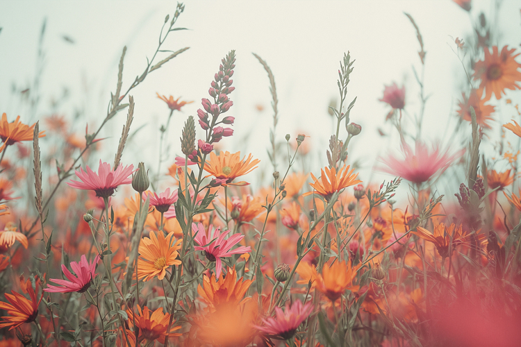 Wildflower Field Background Wallpaper