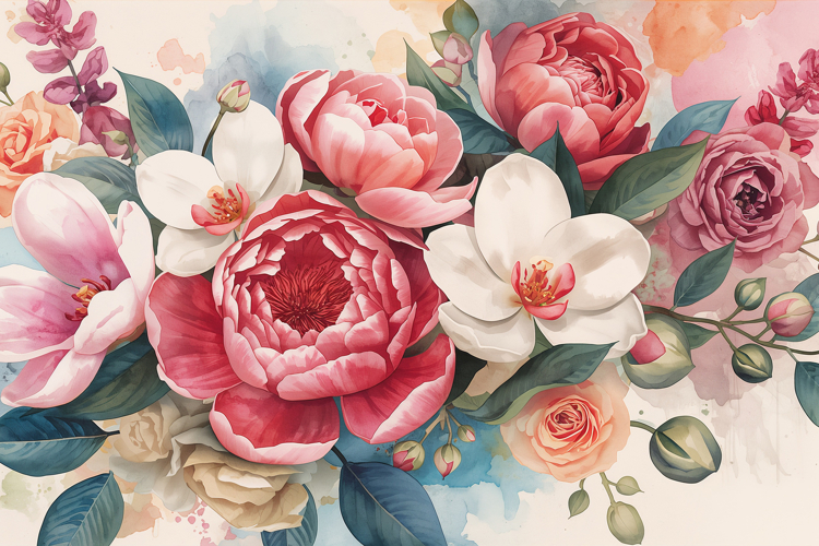 Watercolor Floral Background